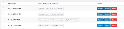 Backup log window