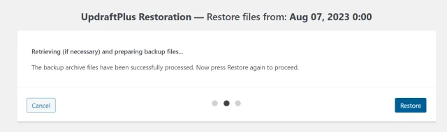 Migration guide restore window2