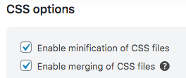 Minify css options