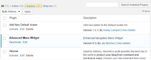 Advanced menu widget