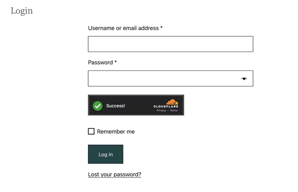 Cloudflare turnstile