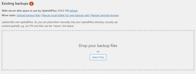 Drop backlup files
