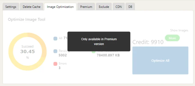 Wp image optimization